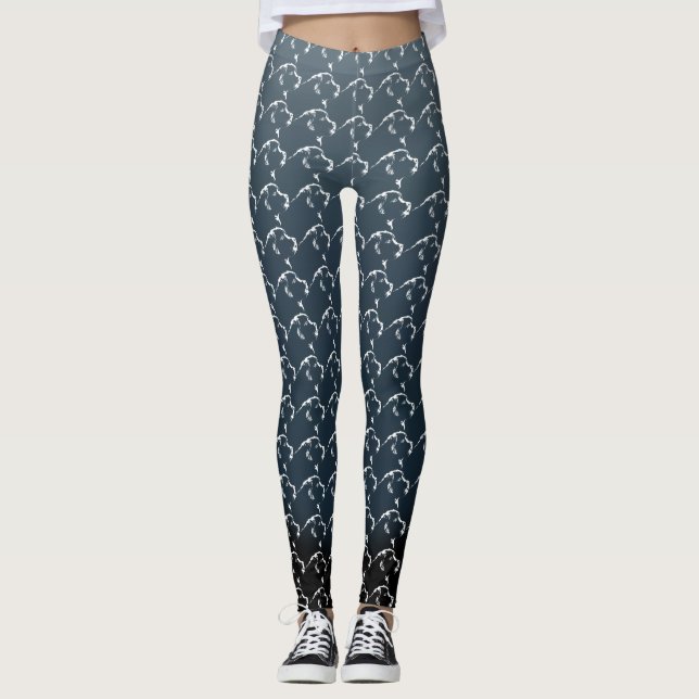 Newfoundland Pup Leggings Puppy Dog Legging Pants (Front)