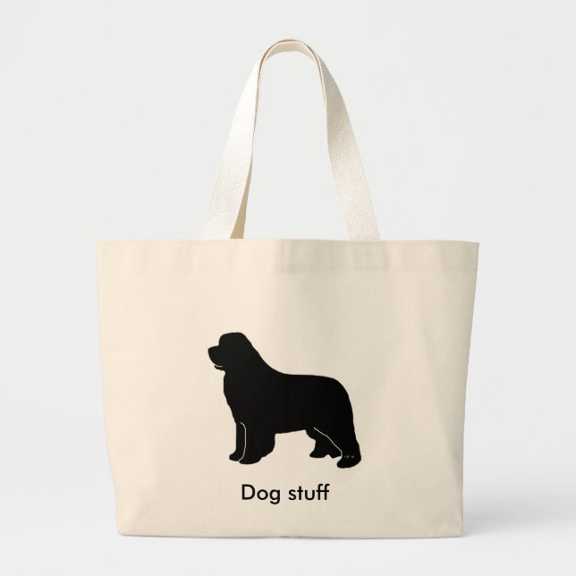 newfoundland silhouette large tote bag (Front)