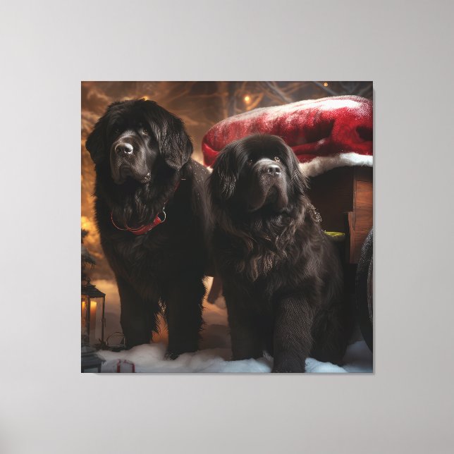 Newfoundland Snowy Sleigh Christmas Decor (Front)