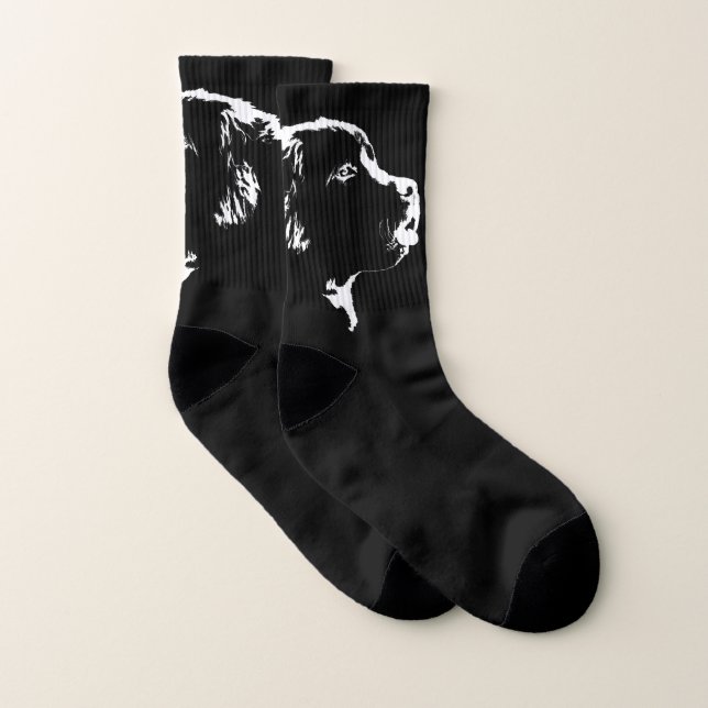 Newfoundland Socks Puppy Dog Socks Customise (Pair)