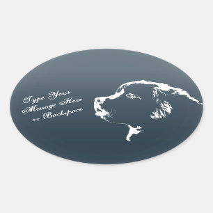 Newfoundland Stickers Newfoundland Dog Stickers