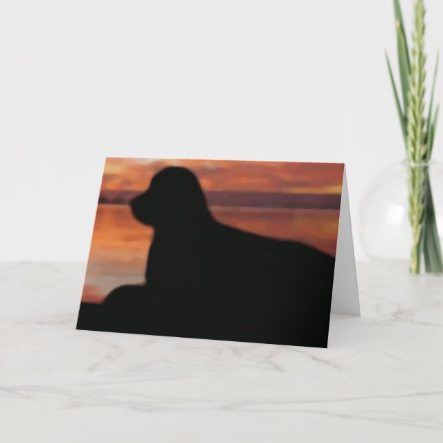 Newfoundland Sunset Sympathy Card (Front)
