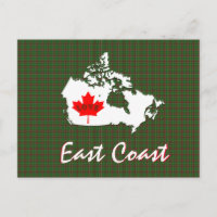 Newfoundland tartan Customise East Coast postcard