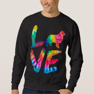 Newfoundland Tie Dye Love Dog Mum Dad Sweatshirt