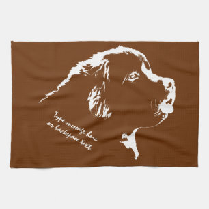 Newfoundland Towel Personalised Dog Tea Towel