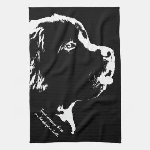 Newfoundland Towel Personalised Dog Tea Towel
