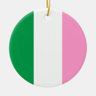 Newfoundland Tricolour flag (Canada) Ceramic Tree Decoration