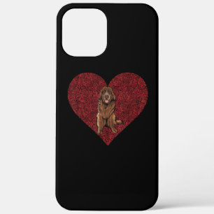 Newfoundland valentines day dog love print gift iPhone 12 pro max case