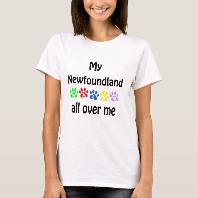 Newfoundland Walks Design T-Shirt (Front)