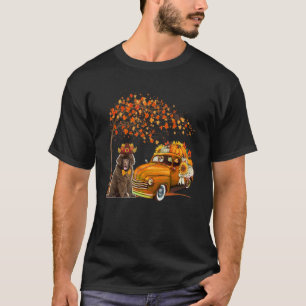 Newfoundland Wearing Hat Fall Tree Pickup Truck Pu T-Shirt