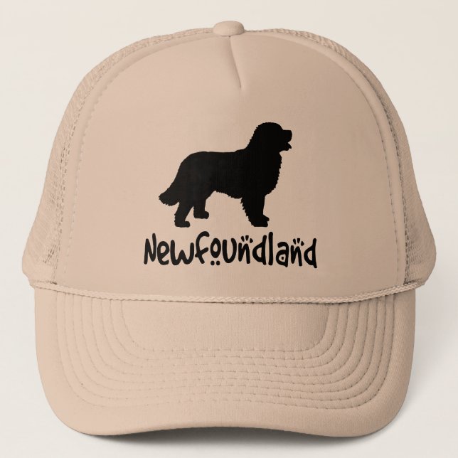 Newfoundland With Cool Text Trucker Hat (Front)