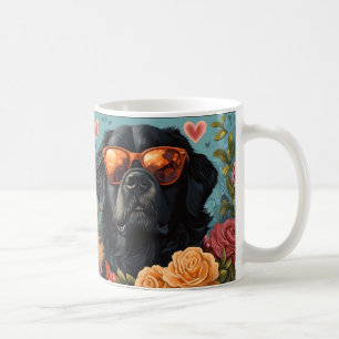 Newfoundland with Heart Roses Valentine's Day  Coffee Mug