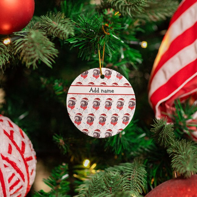 Newfypoo Dog Breed Christmas Stars Ceramic Tree Decoration (Creator Uploaded)