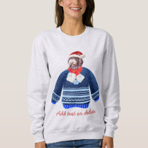 Newfypoo Family Xmas Ugly Christmas Dog Mum Sweatshirt