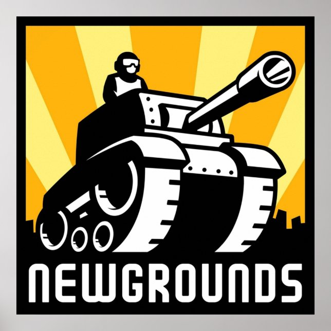 Newgrounds Logo Artwork Poster (Front)