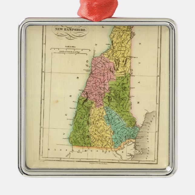 NewHampshire US Metal Tree Decoration (Front)