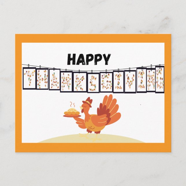 NewHappy Thanksgiving Post Cards (Front)