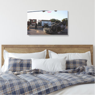 Newkirk fire truck canvas print