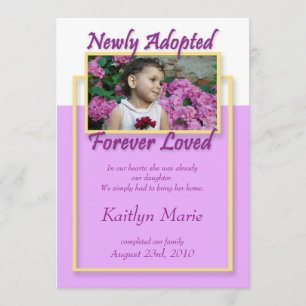 Newly Adopted, Forever Loved ~ Announcements