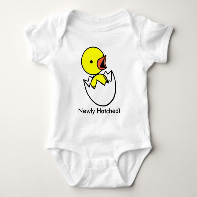 "Newly Hatched" Cute Chicken & Eggl Infant Shirt (Front)