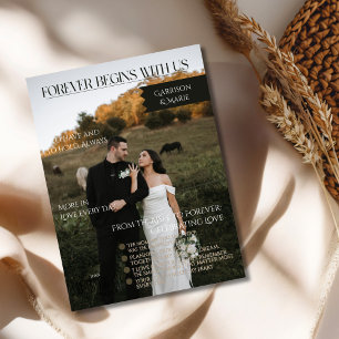 Newly Married Magazine Cover Forever Begins