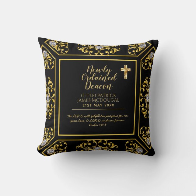 Newly Ordained Priest pastor Minister Deacon Nun Cushion (Front)