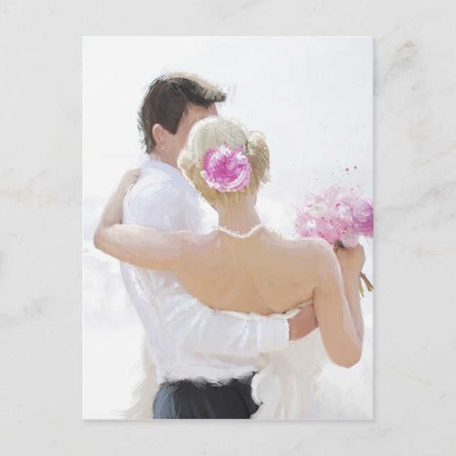 Newly wed couple postcard (Front)