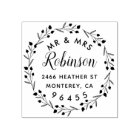 Newly Weds Mr & Mrs Floral Wreath Return Address