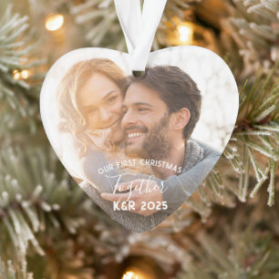 Newly Weds Our First Christmas Together Photo Ornament
