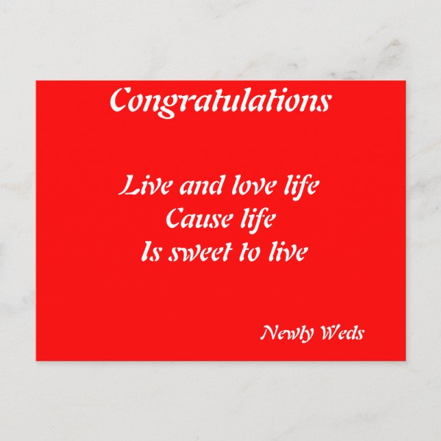 newly weds postcards (Front)