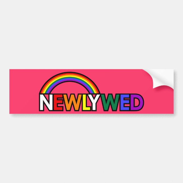 NEWLYWED Bumper Sticker (Front)
