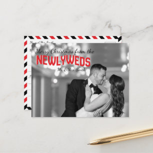 Newlywed Christmas Postcard