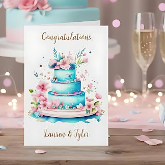 Newlywed Congratulations | Wedding Cake Card