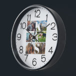 Newlywed Couples Gift Photo Collage Personalised Clock<br><div class="desc">Newlywed Couples Gift Photo Collage Personalised</div>