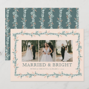Newlywed First Christmas Multiphoto Holiday Card