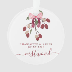 Newlywed Gift Mr & Mrs Christmas Ornament