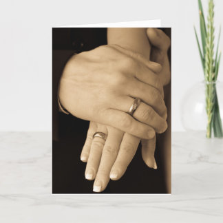Newlywed Hands Card