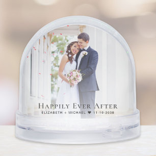Newlywed Happily Ever After Photo Snowglobe