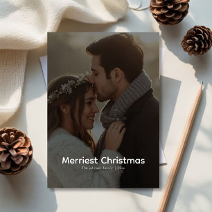 Newlywed Holiday Celebration Flat Holiday Card