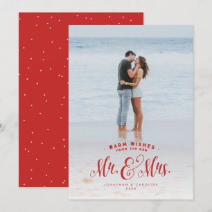 Newlywed holiday photo card