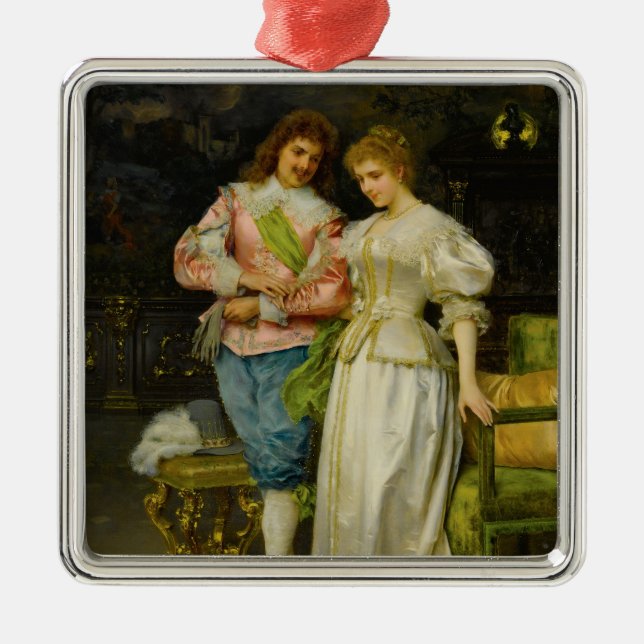 Newlywed Husband and Wife (Wedding and Marriage) Metal Tree Decoration (Front)