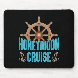 Newlywed Loving Couple Matching Honeymoon Cruise Mouse Mat