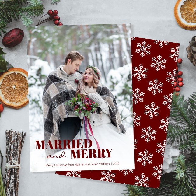 Newlywed Married and Merry Christmas Holiday Card (Creator Uploaded)