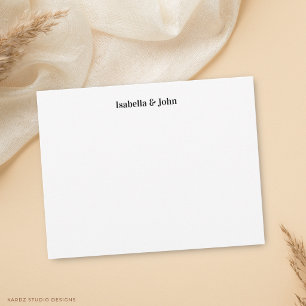 Newlywed Modern Minimalist Couple Card
