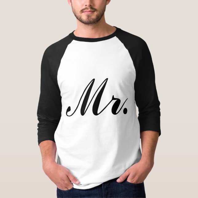 Newlywed Mr. Raglan T-shirt (Front)