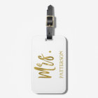 Newlywed Mrs. Last Name Luggage Bag Tag