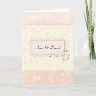 Newlywed Names Wedding Bouquet Card