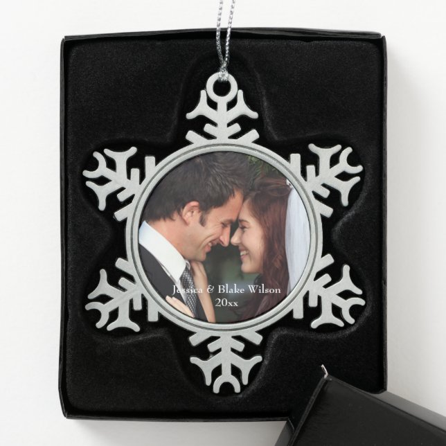 Newlywed Pewter Ornament (Box)