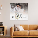 Newlywed Photo Initials Ampersand Wedding Triptych<br><div class="desc">Newlywed Photo Initials Wedding. Simply replace the sample photo with your own favourite of landscape  orientation and of high resolution.  Easily personalise your initials.</div>