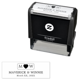 Newlywed Self-inking Stamp Pair for Couples